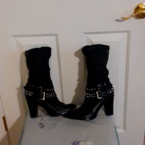 NEW Black Leather Boots!